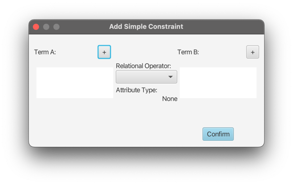 Add Simple Constraint dialog window